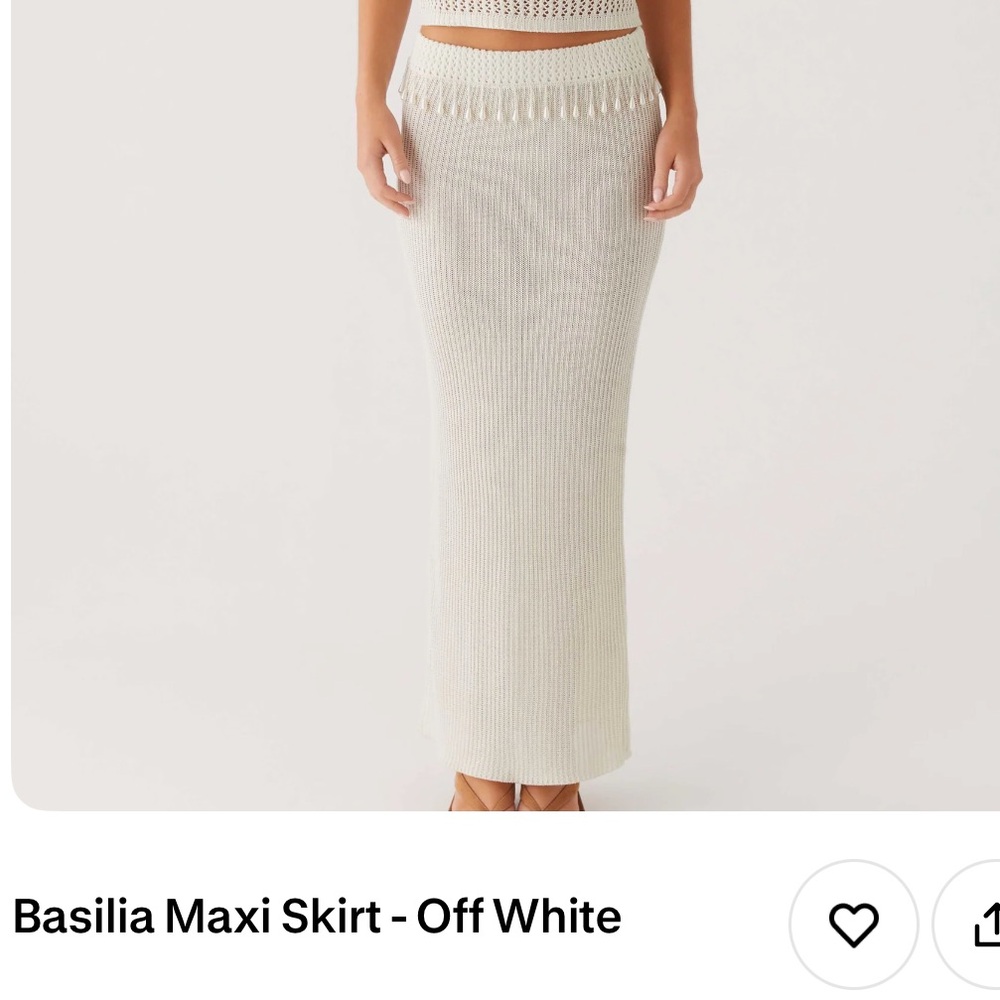 Peppermayo Cream Maxi Skirt
